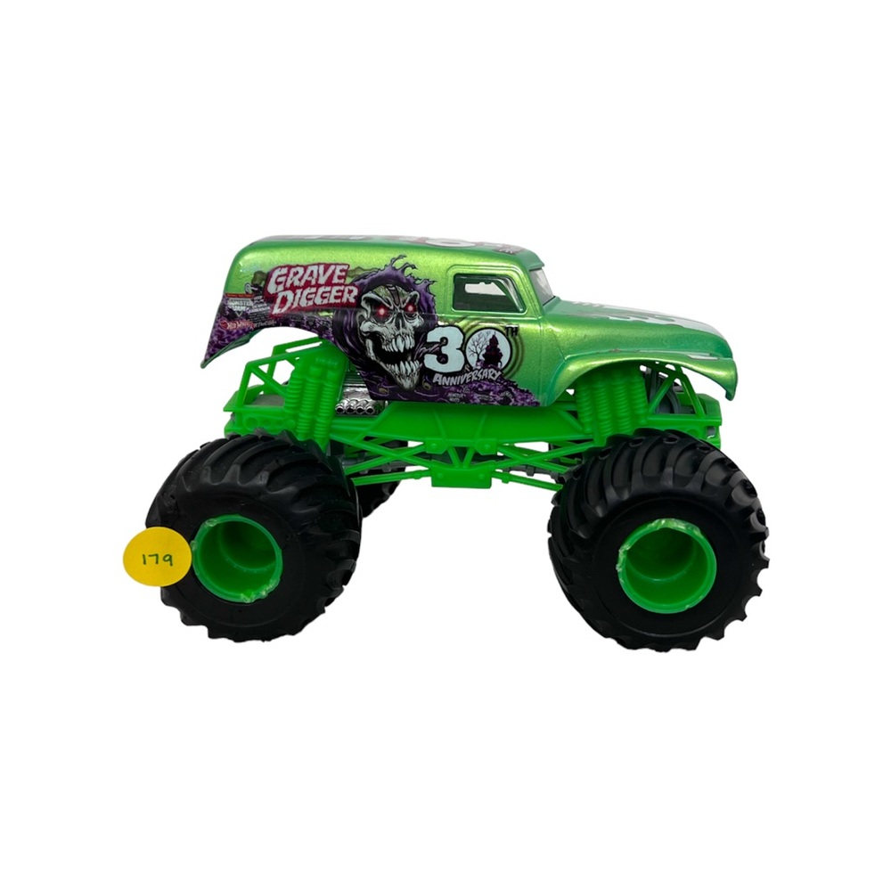 Neon Green 30th Anniversary “Grave Digger” Hot Wheels Monster Jam Truck 1:24